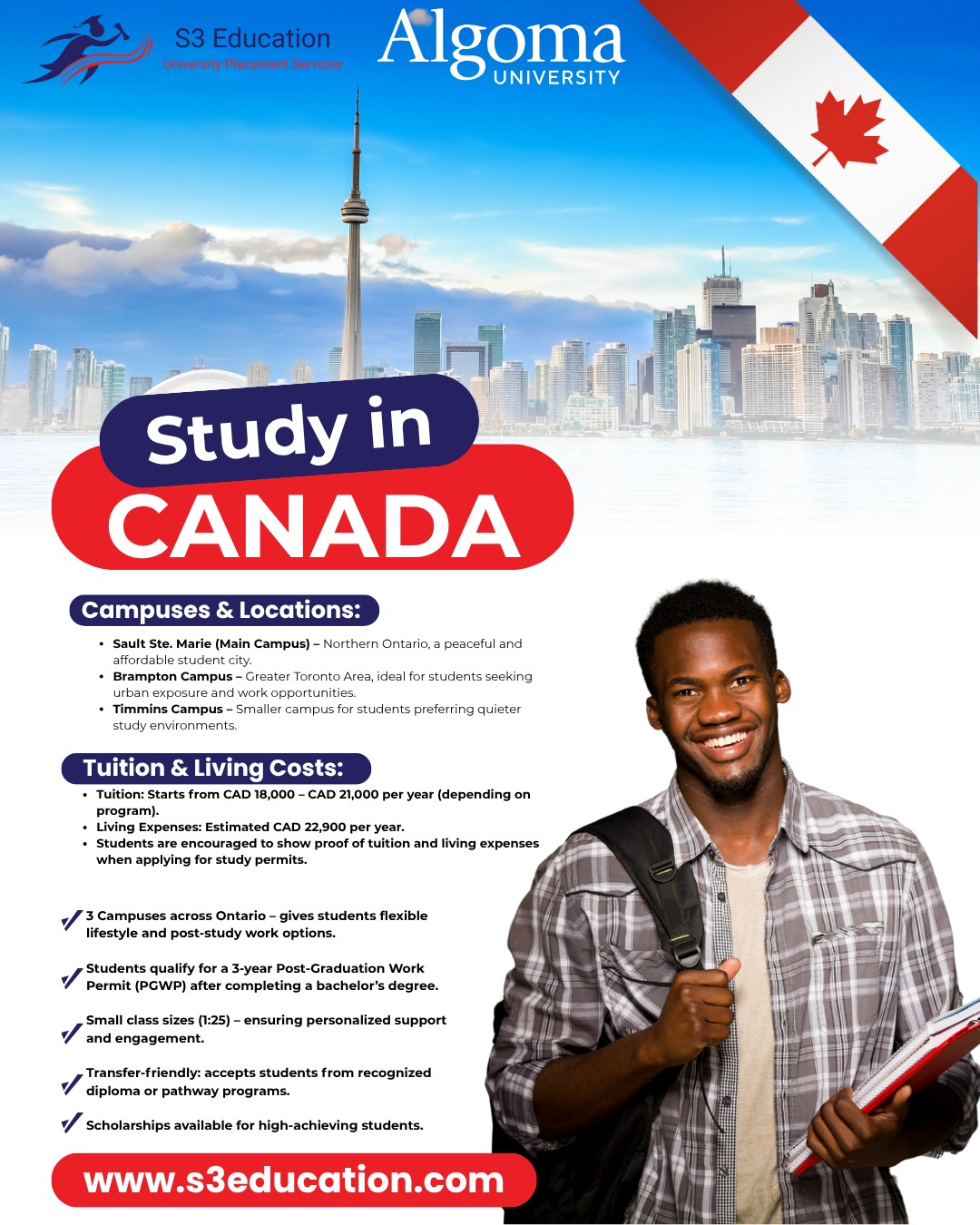 Study in Canada Algoma University | S3 Education